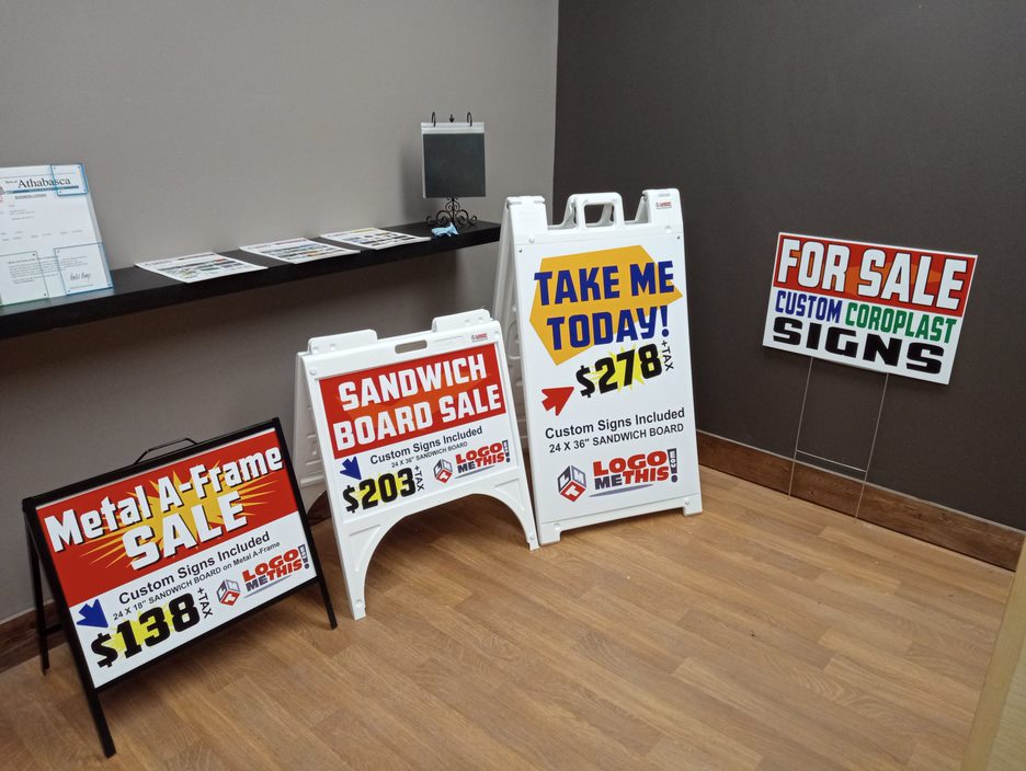 Sandwich Board Signs At LogoMeThis!