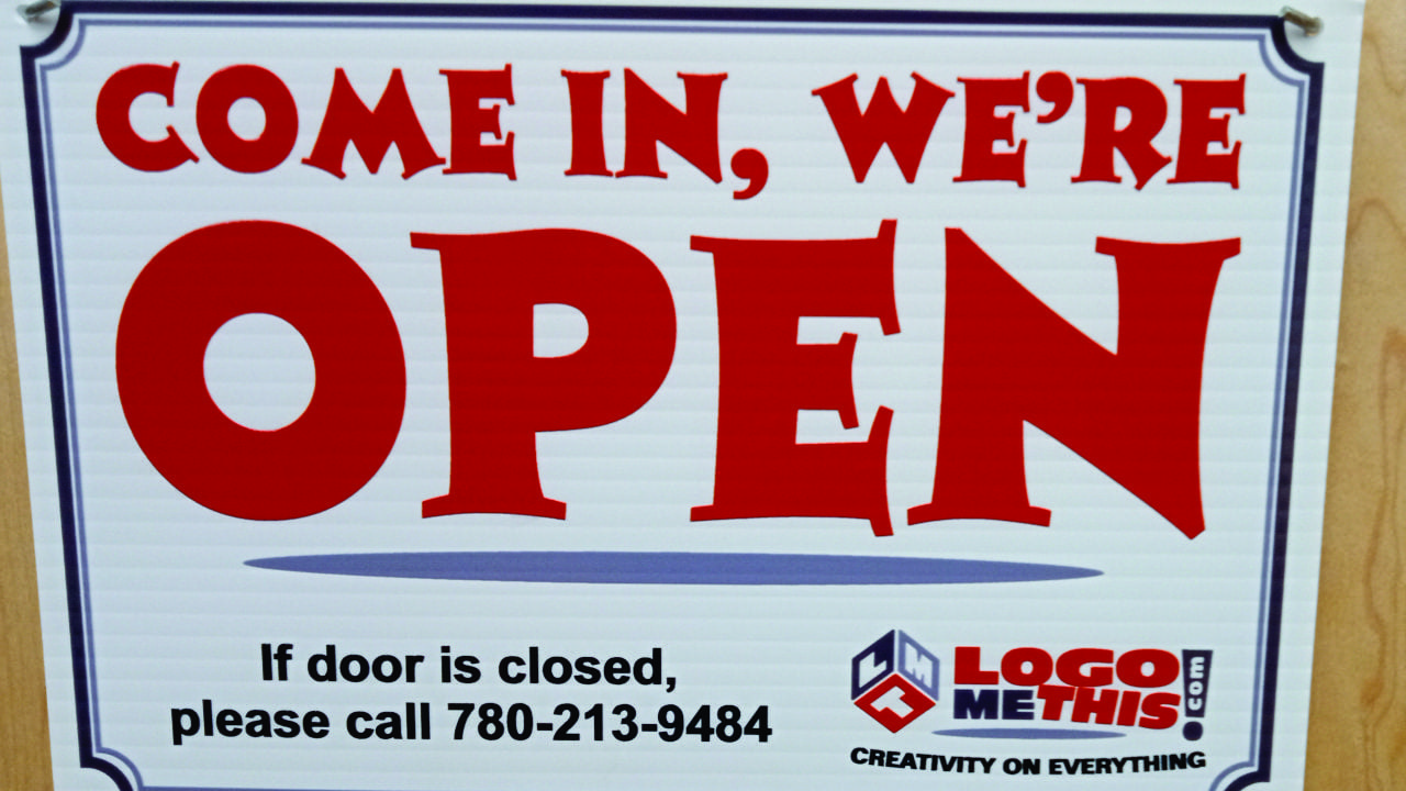 LogoMeThis Open Sign